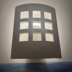 Philips Hue smart light turned on, showing white light as no scene is selected